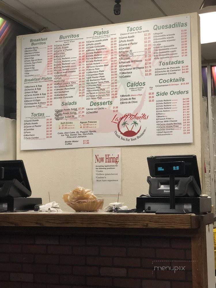 Las Palmitas - El Centro, CA menu_pic