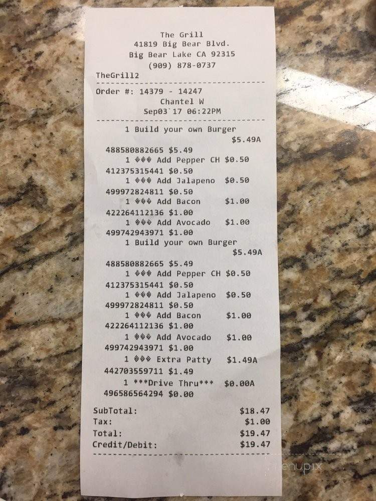 That Burger Place - Big Bear Lake, CA menu_pic