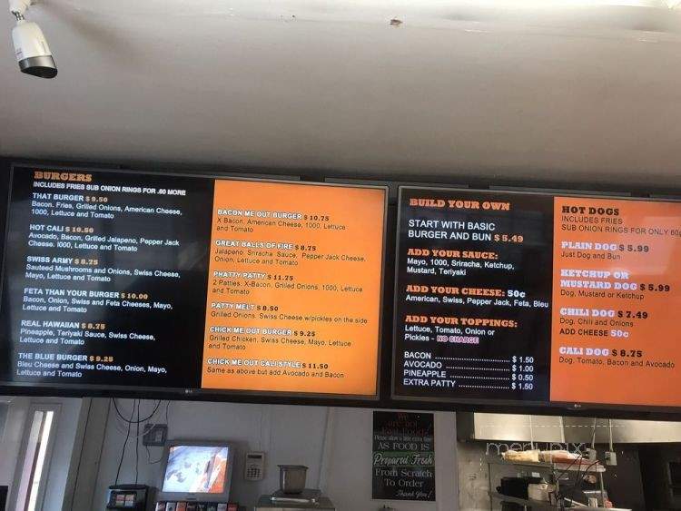 That Burger Place - Big Bear Lake, CA menu_pic