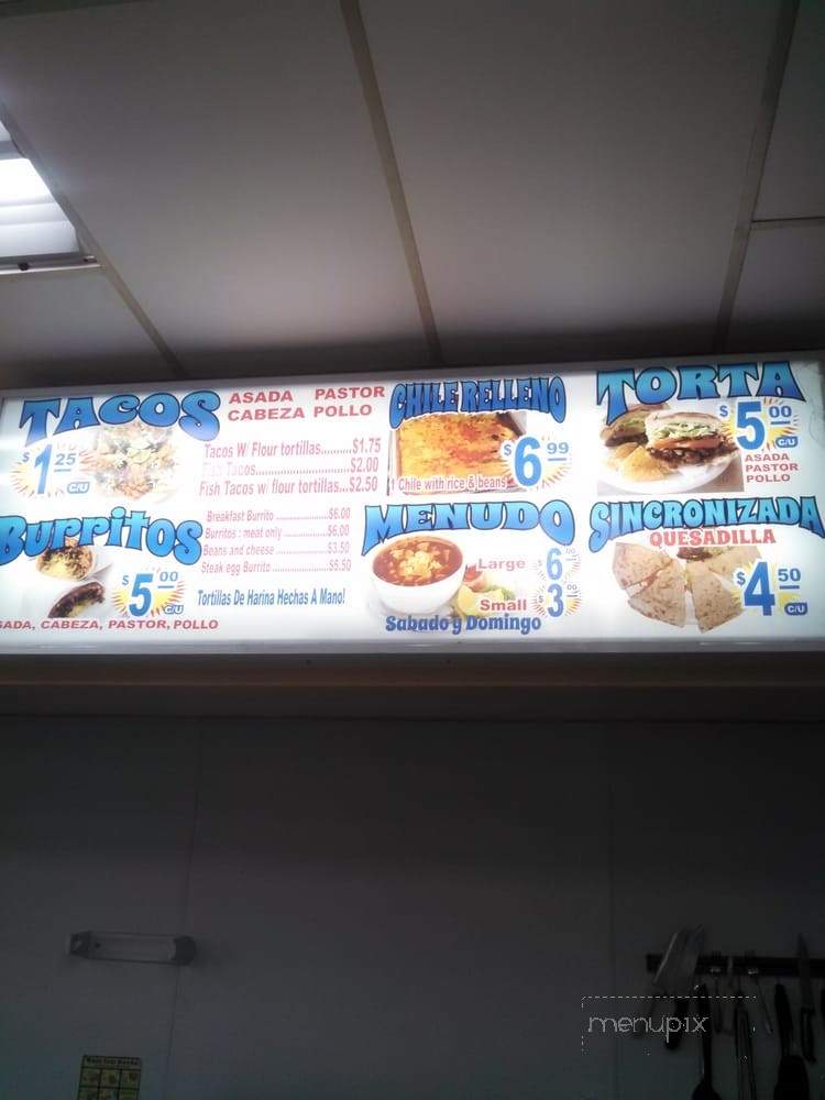 Tacos Cachanilla - Fontana, CA menu_pic