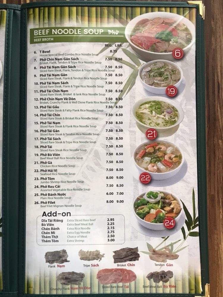T-Pho Noodle and Grill - Fontana, CA menu_pic