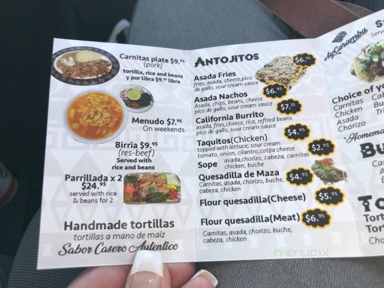 Ay Caramba - Phelan, CA menu_pic