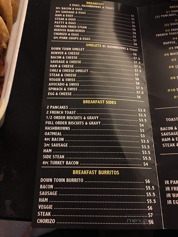 Downtown Burgers - Phelan, CA menu_pic