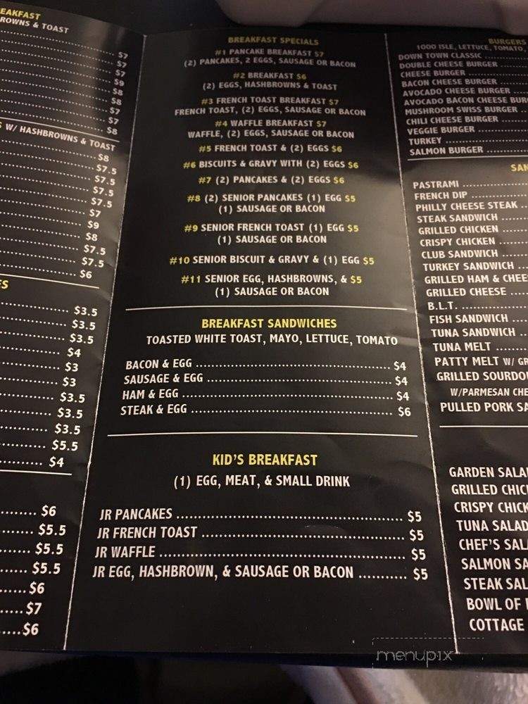 Downtown Burgers - Phelan, CA menu_pic