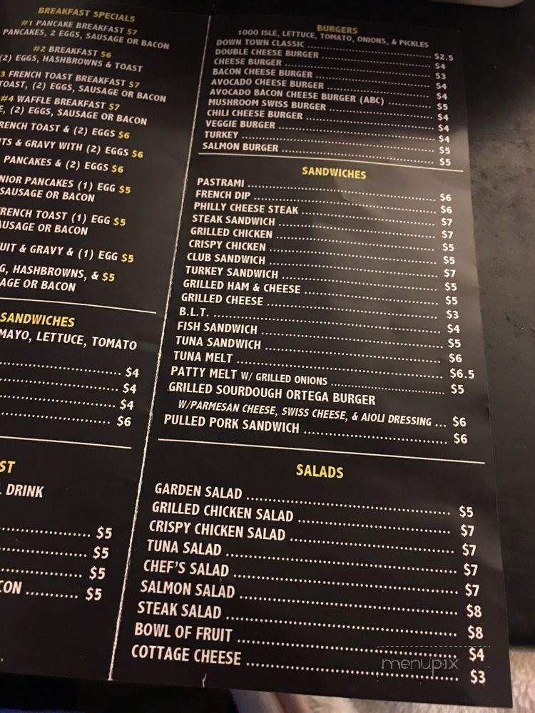 Downtown Burgers - Phelan, CA menu_pic