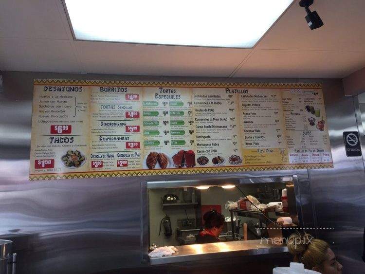 Tacos y Tortas Michoacan - Rialto, CA menu_pic