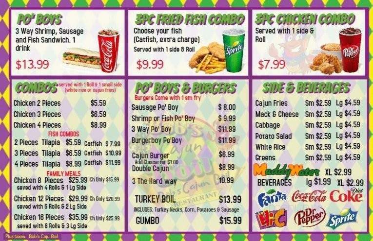 Bob's Cajun Boil - Victorville, CA menu_pic