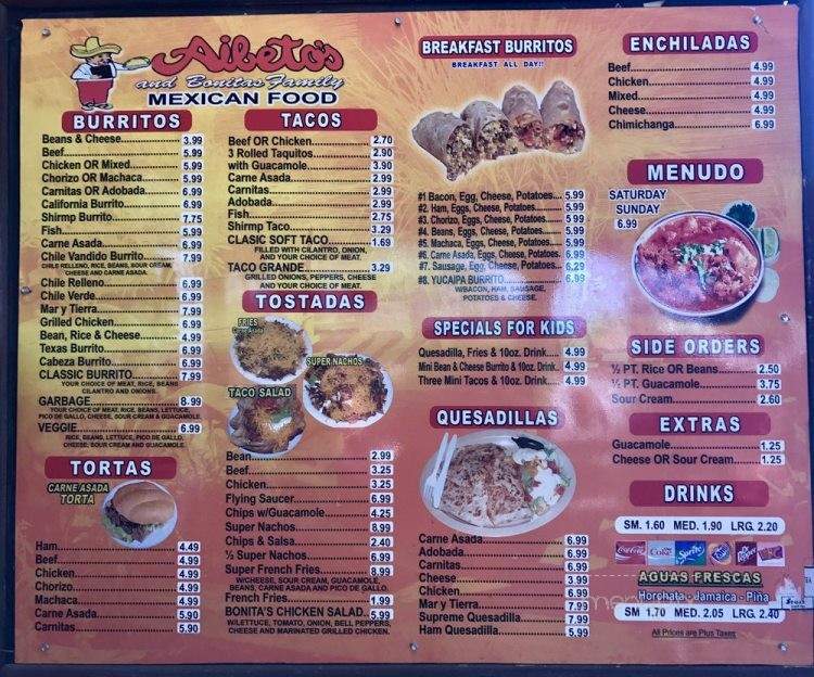 /30623165/Aibetos-Mexican-Food-Menu-Yucaipa-CA - Yucaipa, CA