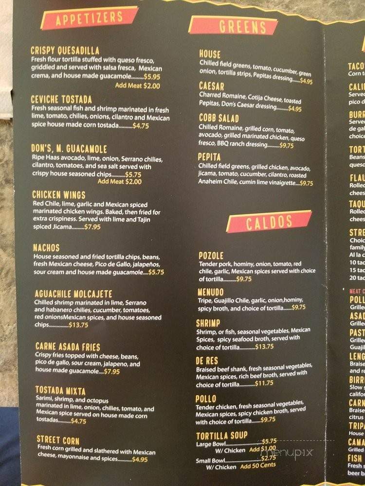 Don Meres Restaurant - Lake Elsinore, CA menu_pic