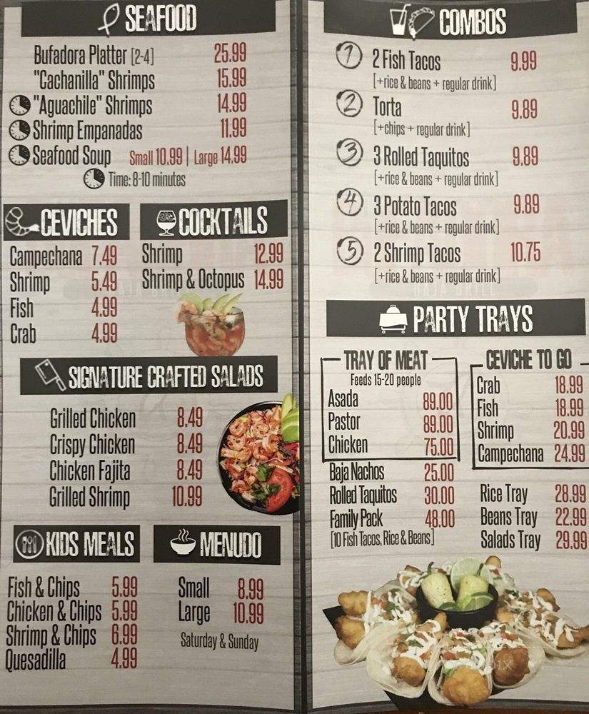La Bufadora Baja Grill Hemet - Hemet, CA menu_pic