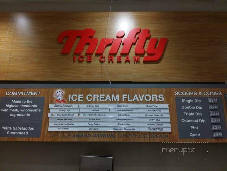 Thrifty Ice Cream - Irvine, CA menu_pic