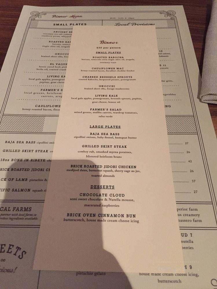 Heirloom Farmhouse Kitchen - Irvine, CA menu_pic