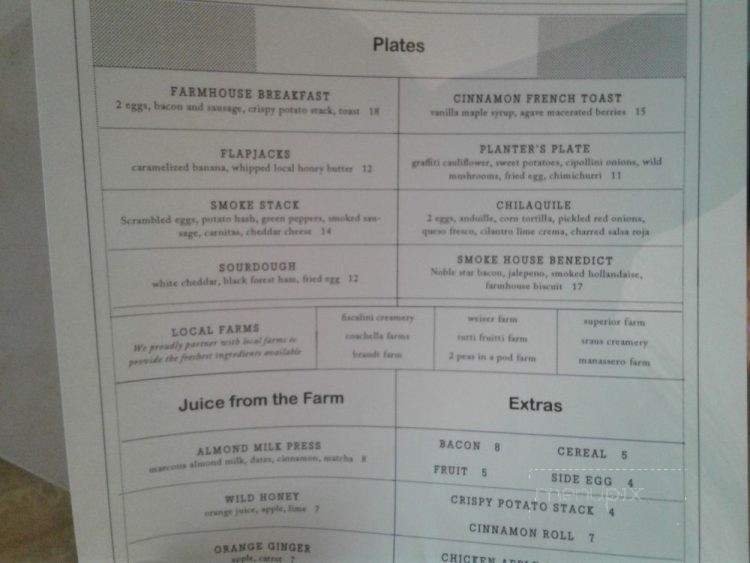 Heirloom Farmhouse Kitchen - Irvine, CA menu_pic