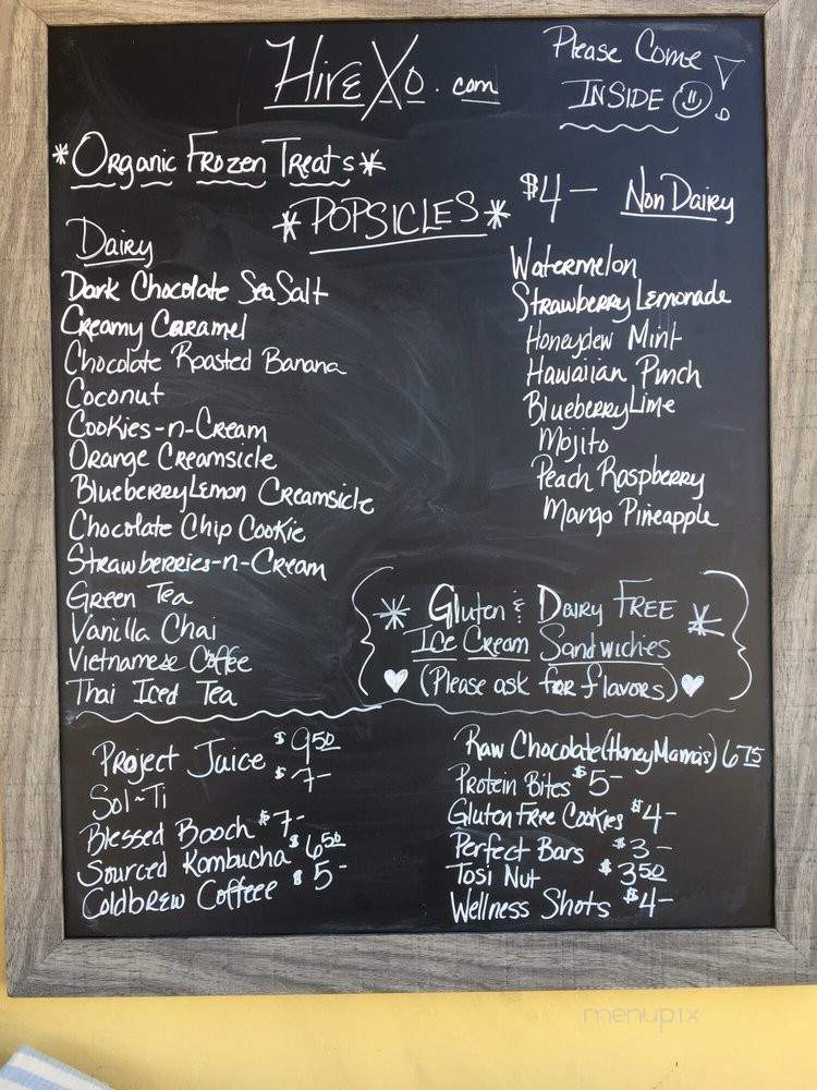 The Hive & Co - Dana Point, CA menu_pic