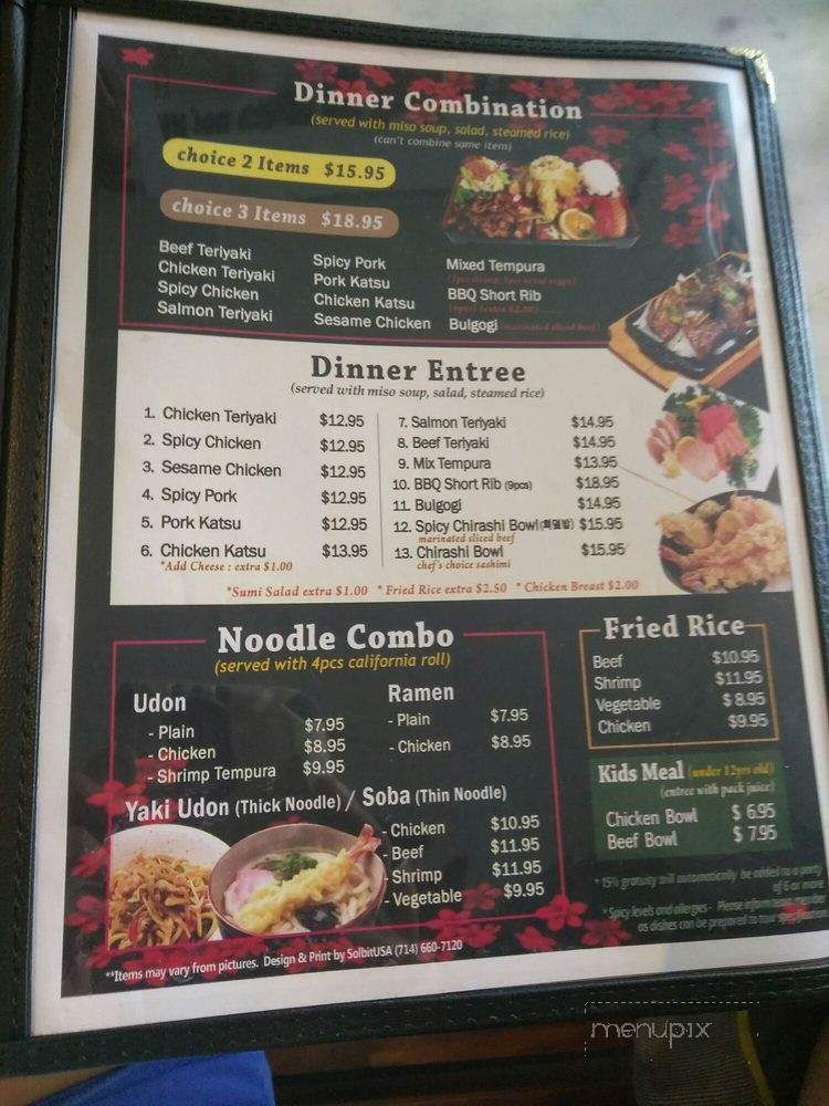 Fat Fish - Lake Forest, CA menu_pic
