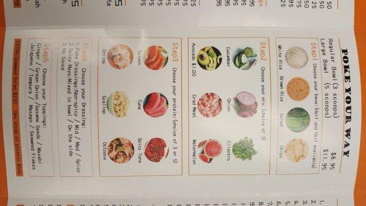 KSK Poke & Boba - Newport Beach, CA menu_pic
