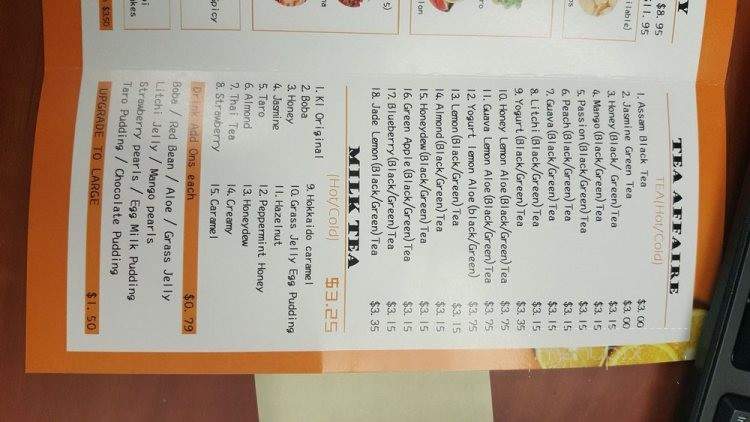 KSK Poke & Boba - Newport Beach, CA menu_pic