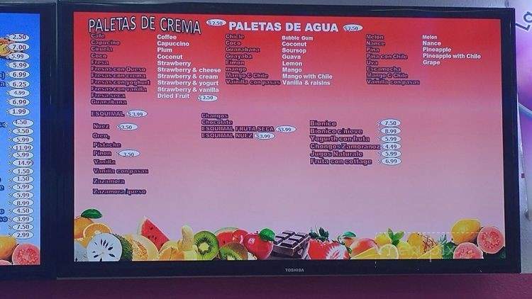 La Michoacana Del Obispo - San Juan Capistrano, CA menu_pic