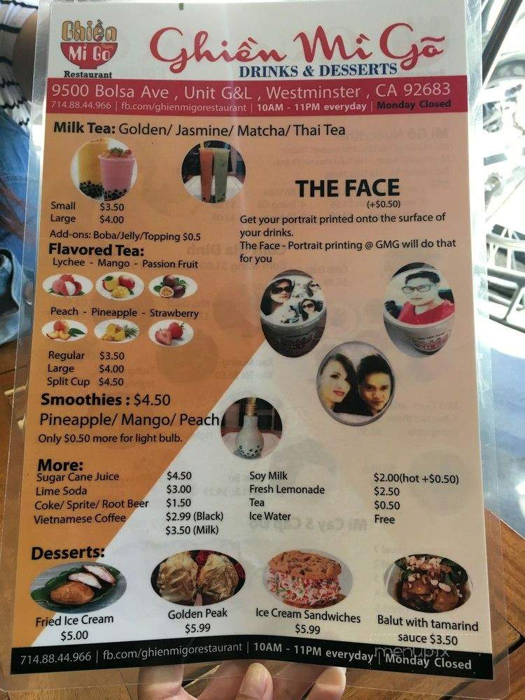 Ghien Mi Go - Westminster, CA menu_pic
