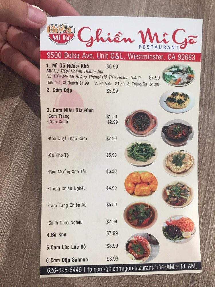 Ghien Mi Go - Westminster, CA menu_pic