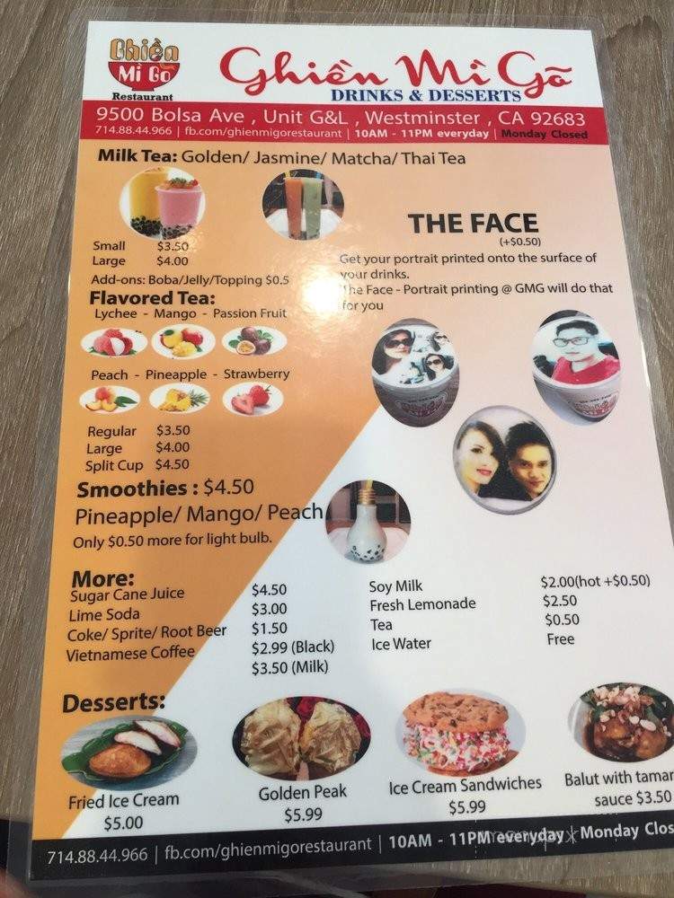 Ghien Mi Go - Westminster, CA menu_pic