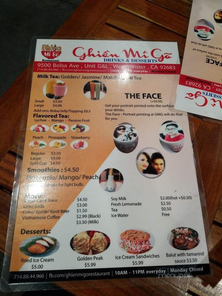 Ghien Mi Go - Westminster, CA menu_pic