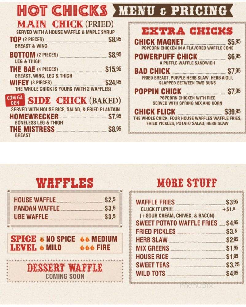 Hot Chicks Kitchen - Westminster, CA menu_pic