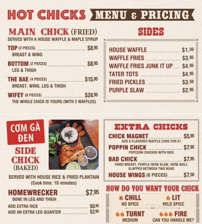 Hot Chicks Kitchen - Westminster, CA menu_pic
