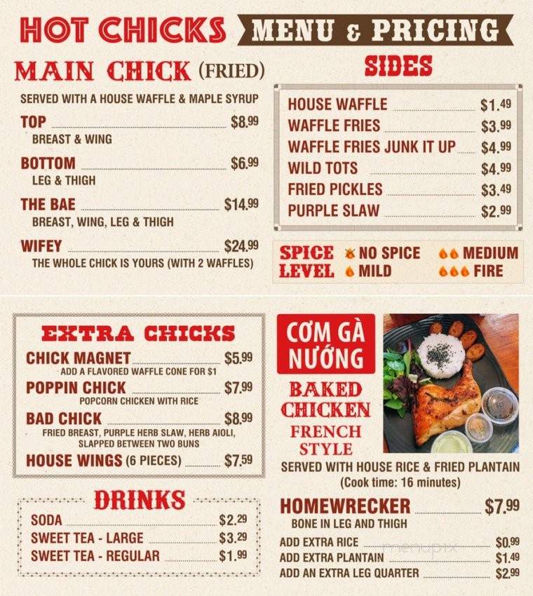 Hot Chicks Kitchen - Westminster, CA menu_pic