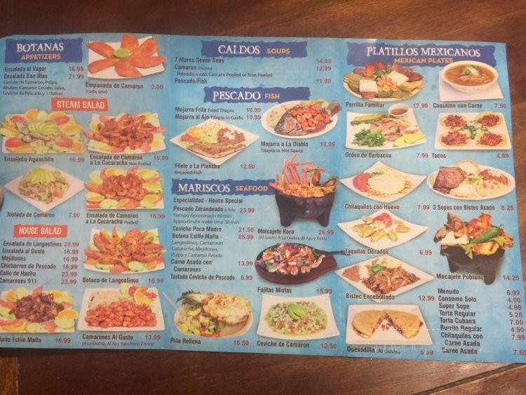 Malta Mexican Seafood - Westminster, CA menu_pic