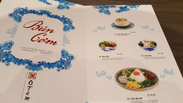 O Tem Restaurant - Westminster, CA menu_pic