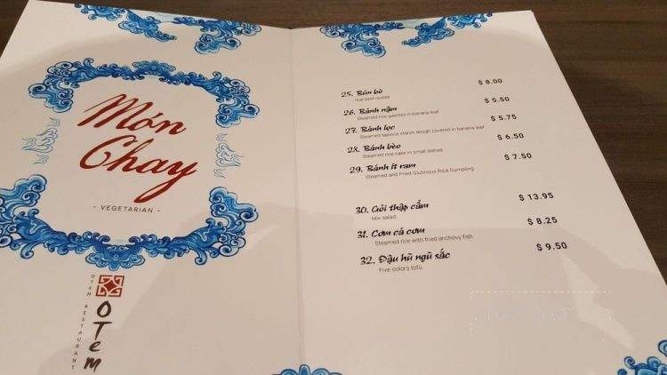 O Tem Restaurant - Westminster, CA menu_pic