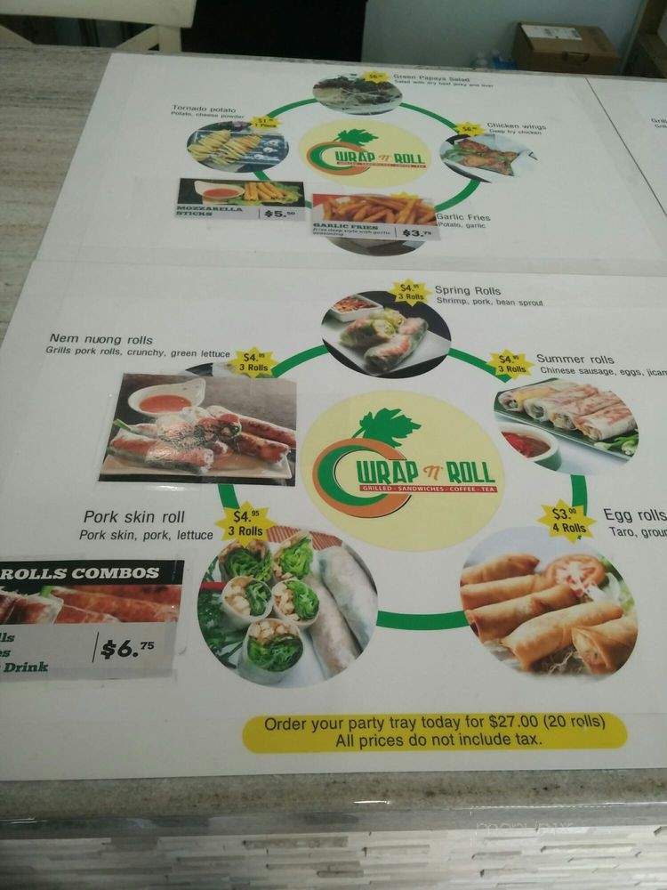 Wrap n' Roll - Westminster, CA menu_pic