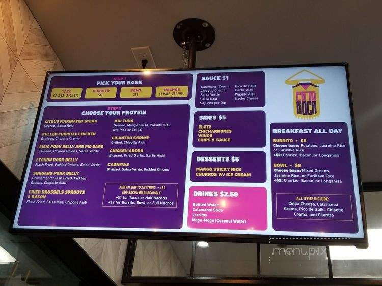 En Tu Boca - Santa Ana, CA menu_pic