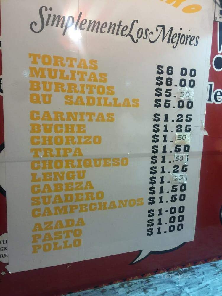 El Taquero - Santa Ana, CA menu_pic