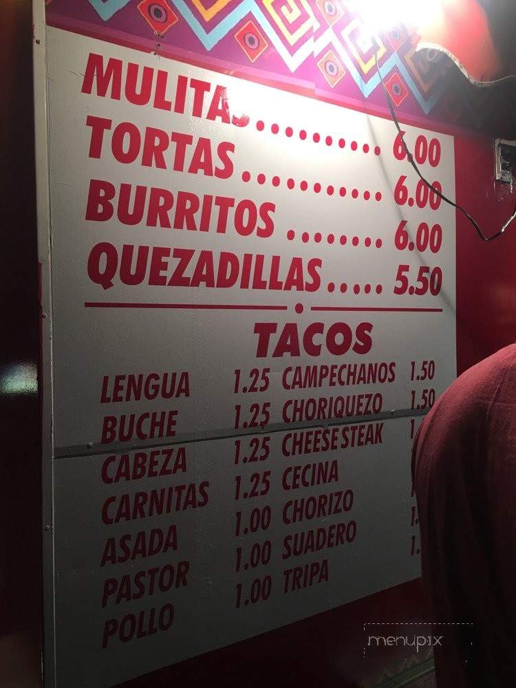 El Taquero - Santa Ana, CA menu_pic