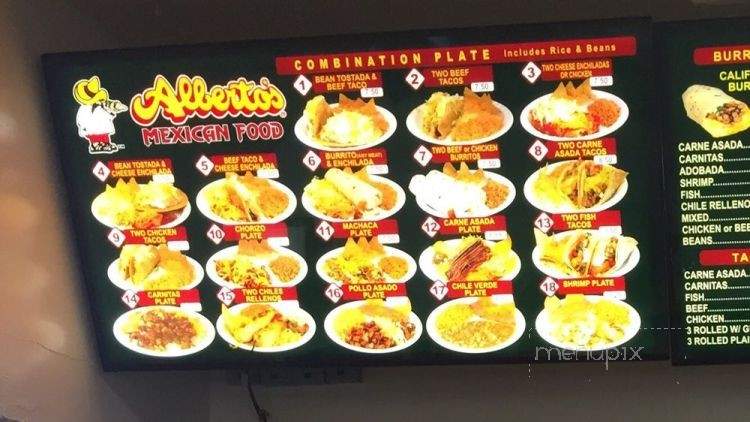 Alberto's - Tustin, CA menu_pic