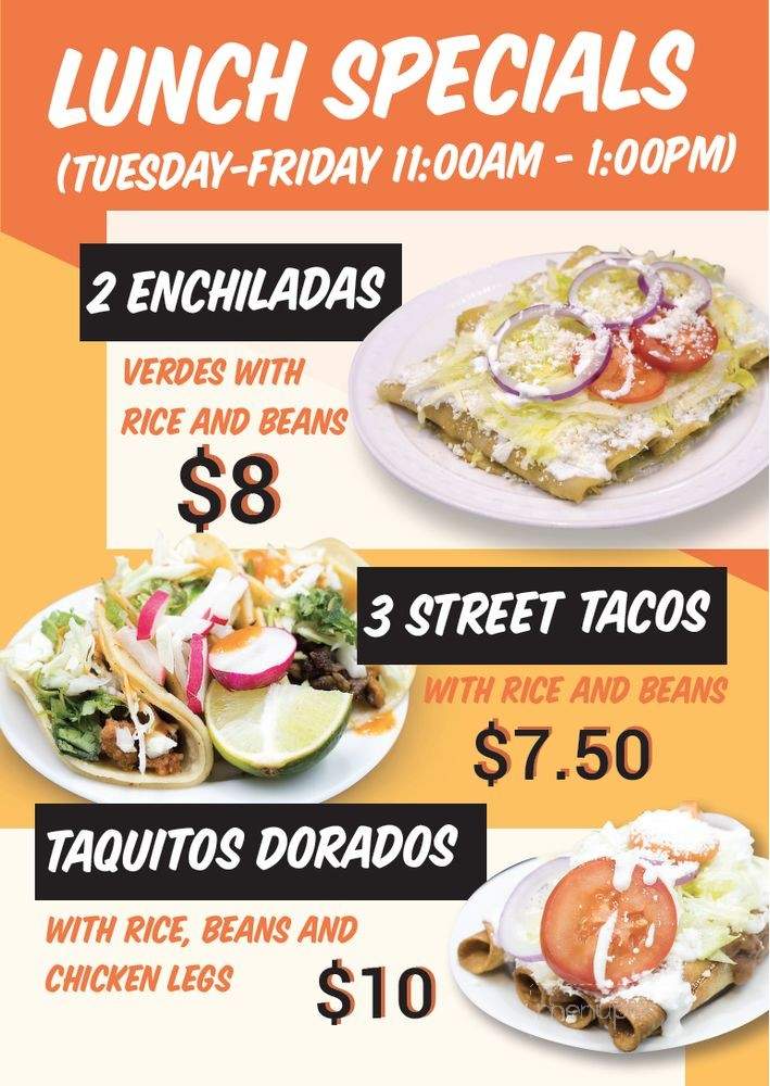Maruca's Mexican Kitchen - Tustin, CA menu_pic