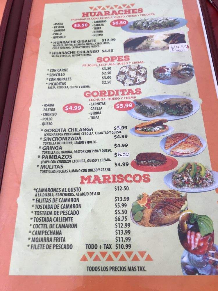 La Casa De Los Machetes - Stanton, CA menu_pic