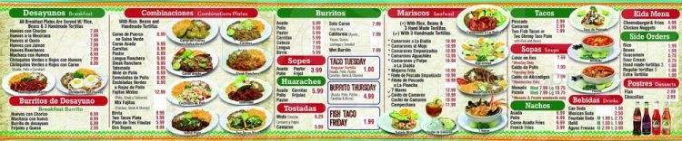 Iguana's Mexican Food - Anaheim, CA menu_pic