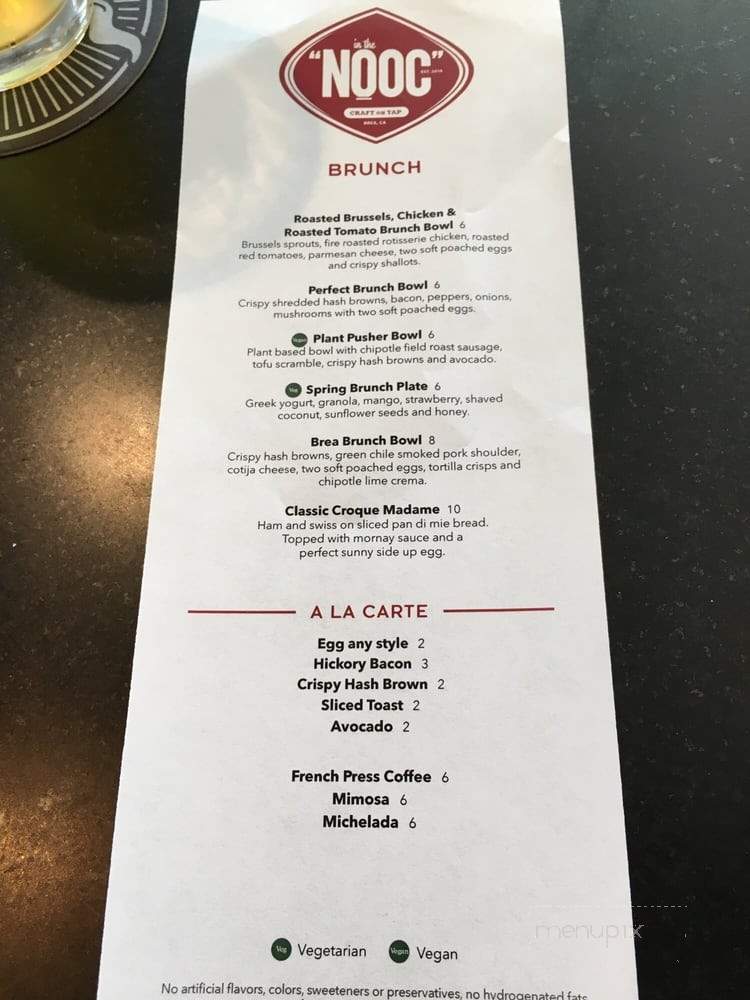 Nooc - Brea, CA menu_pic