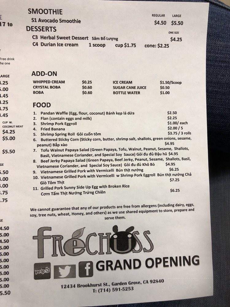 Frechuss - Garden Grove, CA menu_pic