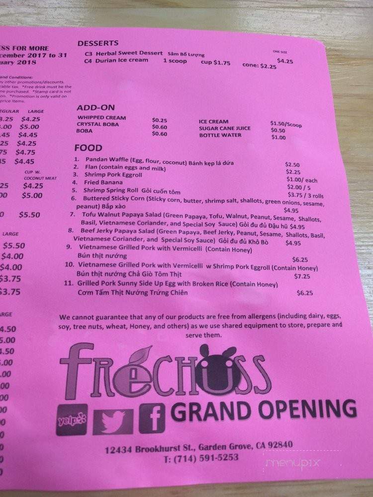 Frechuss - Garden Grove, CA menu_pic