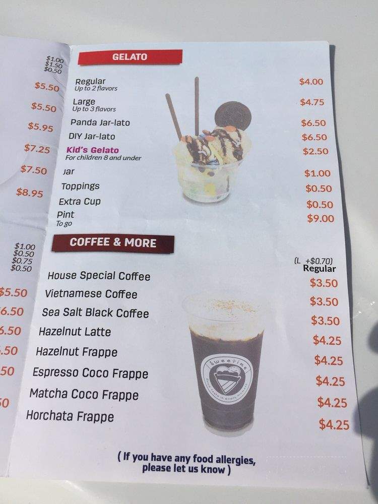 Sweetime - Garden Grove, CA menu_pic