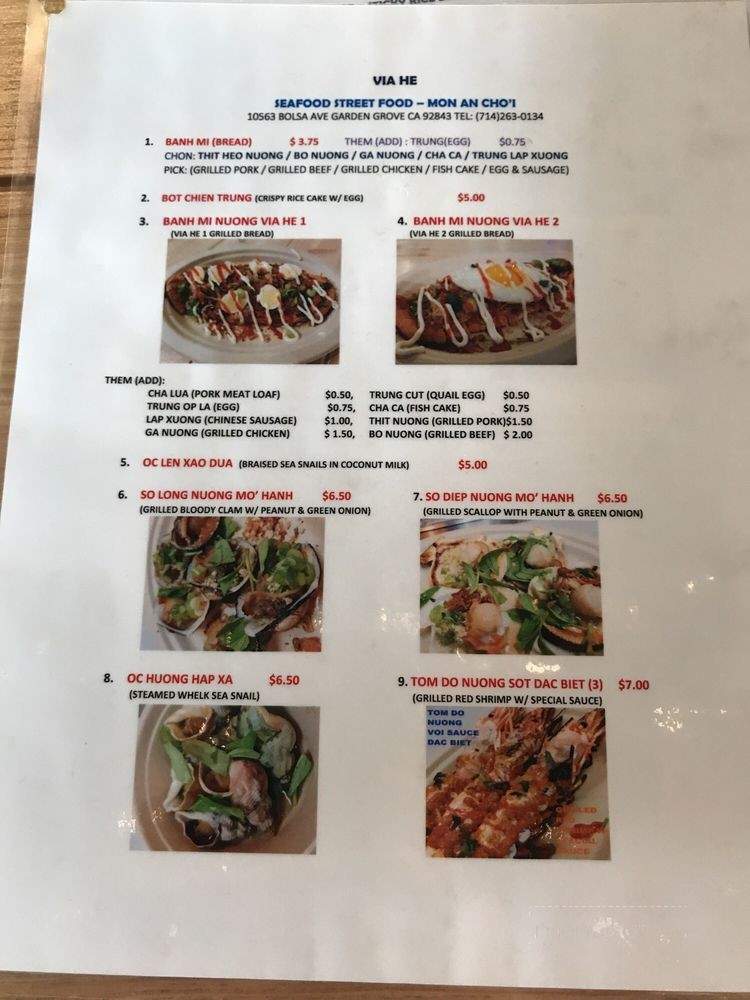 Via He - Garden Grove, CA menu_pic
