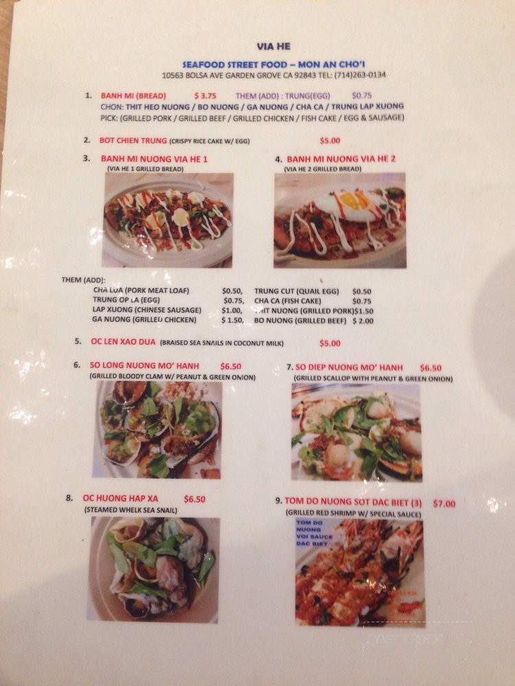 Via He - Garden Grove, CA menu_pic