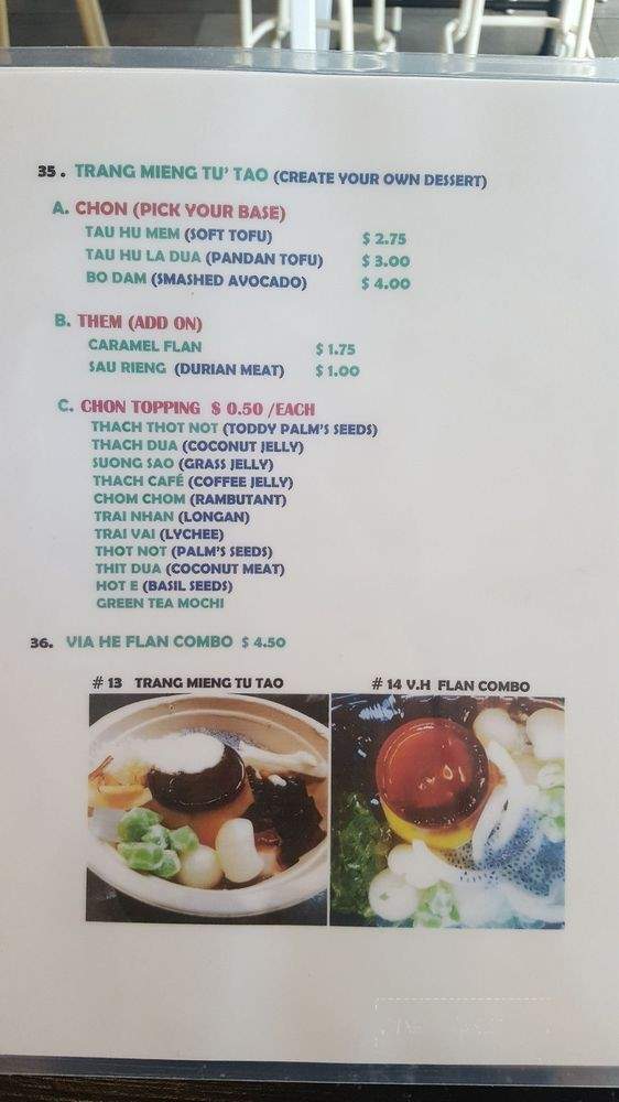 Via He - Garden Grove, CA menu_pic