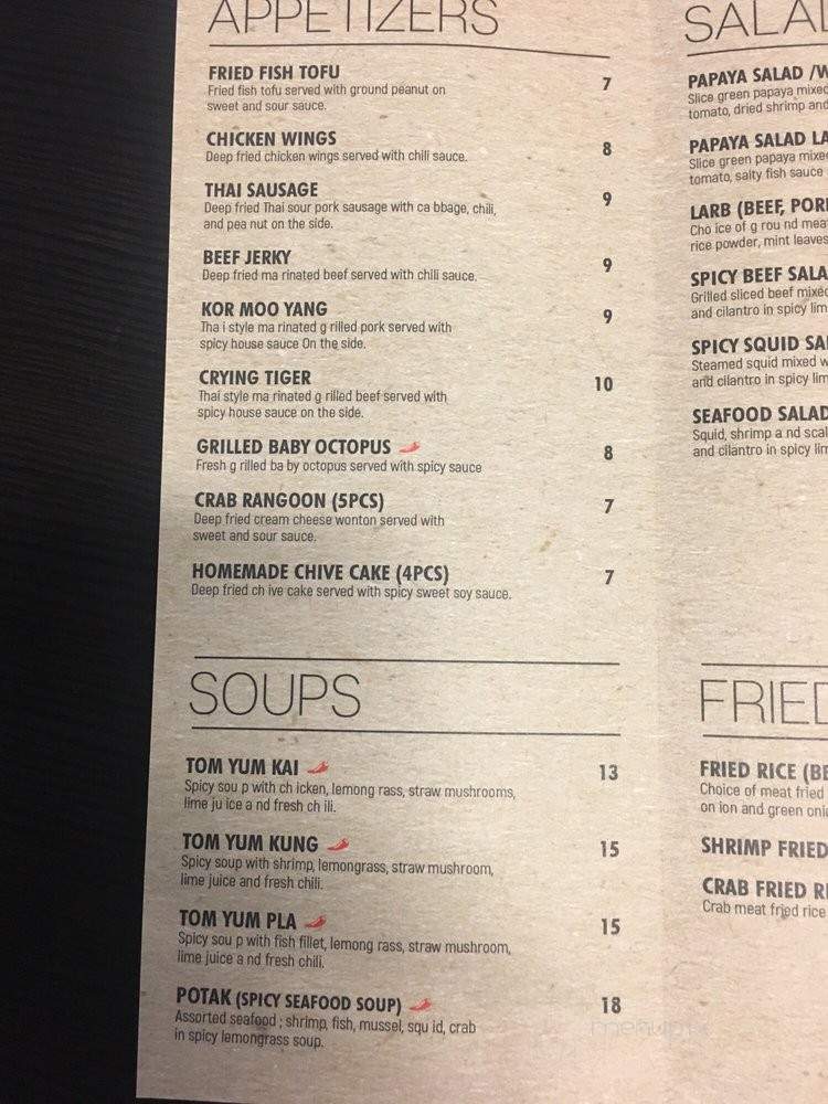Thai Avenue - Garden Grove, CA menu_pic