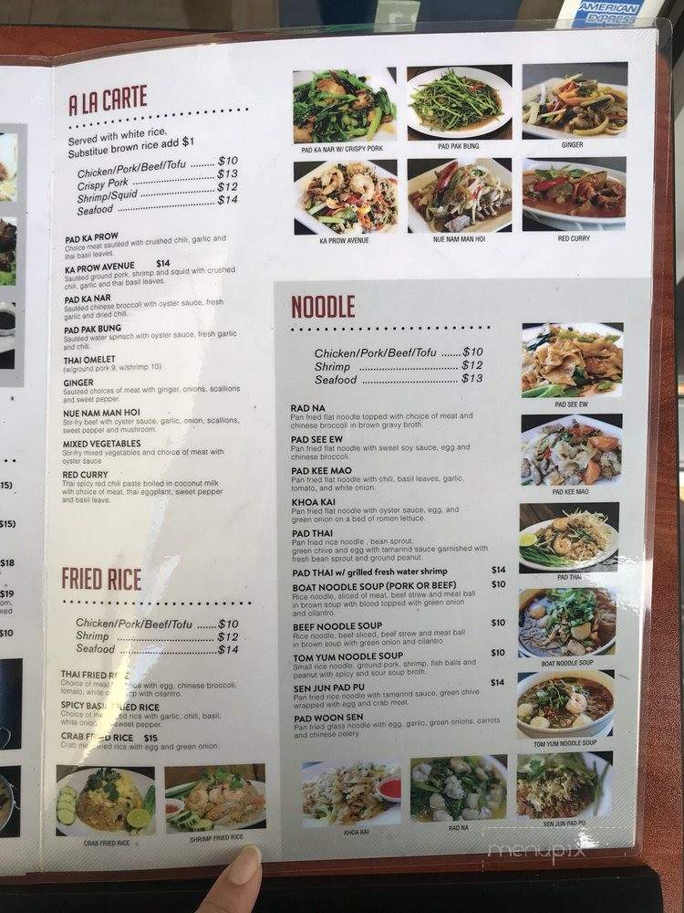 Thai Avenue - Garden Grove, CA menu_pic