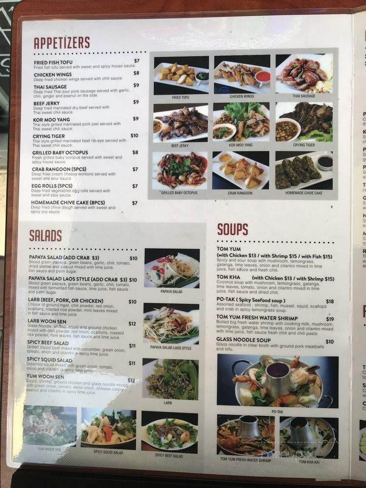 Thai Avenue - Garden Grove, CA menu_pic